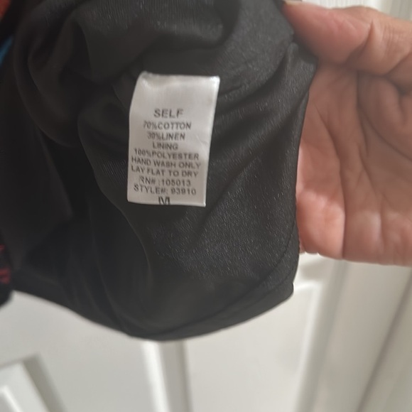 NWOT Andree by Unit Gorgeous Bright Embroidery Cotton/Linen Pullover Dress - Picture 7 of 7